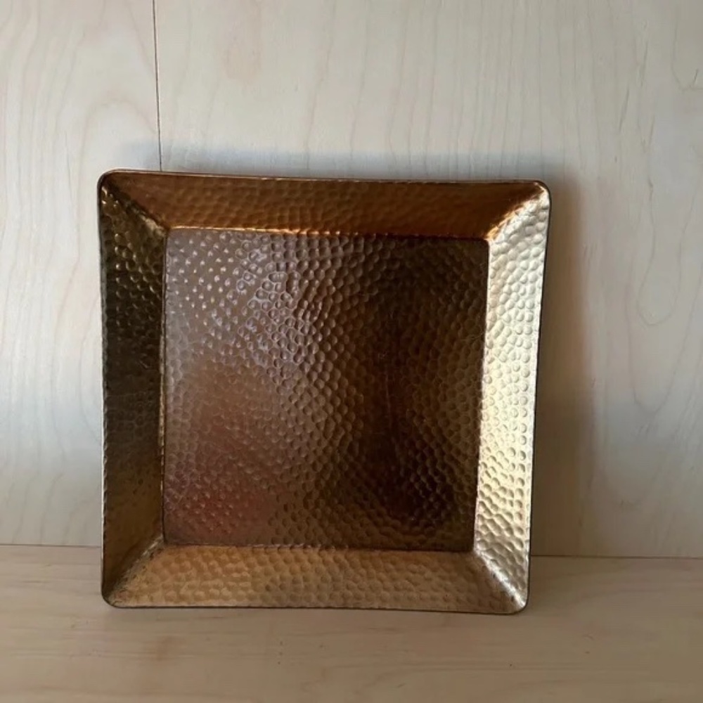 hreshold Target Hammered Gold Square Tray